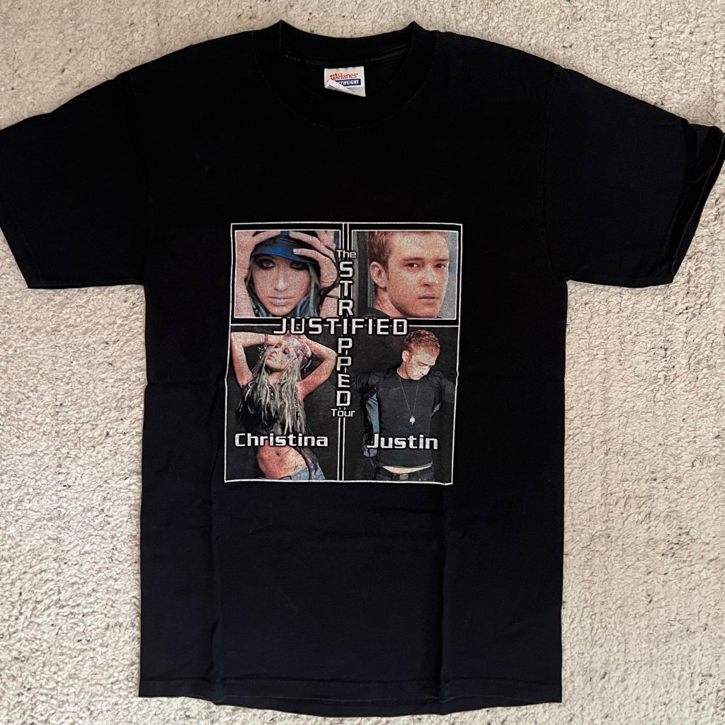 Justin Timberlake And Christina Aguilera Vintage 2003 Tour Shirt
